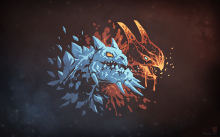 Dragon fire dark background digital - anton fadeev free wallpaper