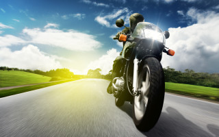 Motorcycle motion blur sunlight road - motion blur free wallpaper for desktop