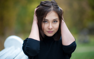 Elina karimova bench portrait bangs - a bench free wallpaper