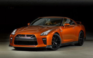 Orange sports car dog garage - matte finish free wallpaper