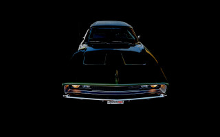 Black car white stripe matte - a black car free wallpaper
