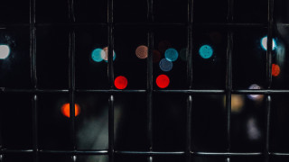 Trafficlight moonlight glowing sky space - elsa bleda free wallpaper