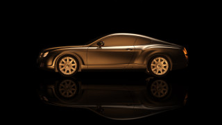 Shiny gold car dark reflection - its reflection free wallpaper