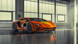 Orange yellow car building windows - nice free wallpaper