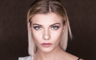 Eszter blonde blue eyes portrait - barbizon school free wallpaper