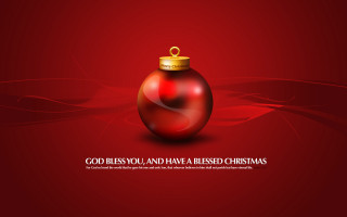 Red christmas ornament gold top - good free wallpaper