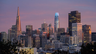 Tokyo skyline dusk pink sky - dusk free wallpaper