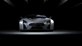 Silver sports car dark room 26 - a spotlight free wallpaper