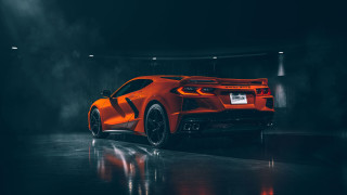 Sports car smoke dark room - nice free wallpaper