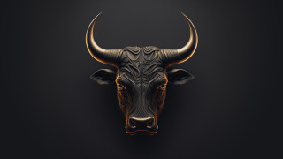 Bull gold foil 3d sumatraism - this image free wallpaper
