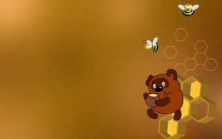 Bear bees honeycomb storybook illustration - a honeycomb free wallpaper