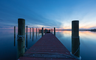 Hudson river sunset mountain lake - wide free wallpaper