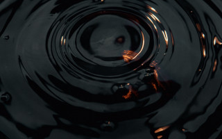 Black orange swirl water black - octane renderer free wallpaper
