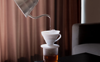 Pour over coffee maker filling - liquid free wallpaper