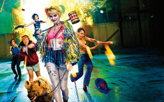 Woman dog group popart fanny - a leash free wallpaper