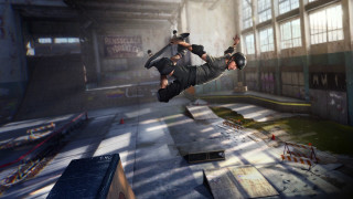 Man flying skateboard sunset city - cedric seaut keos masons free wallpaper