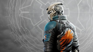 Futuristic man helmet honeycomb hexagon - unreal engine 5 free wallpaper