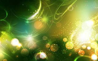 Green yellow background bubbles lights - abstract art free wallpaper