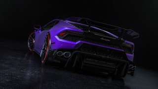 Purple sports car hood up - rim free wallpaper