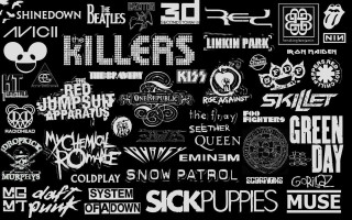 Black white logos poster design - a skull free wallpaper
