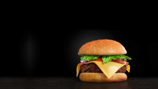 Burger cheese lettuce 3d render - ultra realistic digital art free wallpaper