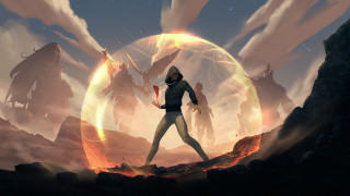 Fire ice sword man cloud - a sword free wallpaper for desktop