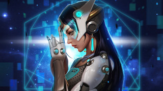 Futuristic woman robot hand cyberpunk - a robot free wallpaper