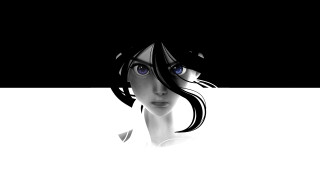 Alice prin blackwhite blueeyes bangs - this image free wallpaper