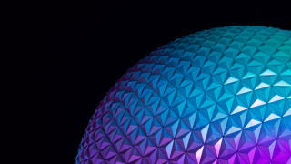 Futuristic building vaporwave dome clock - futurism free wallpaper