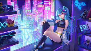 Futuristic city neon cyberpunk aya - a futuristic city free wallpaper