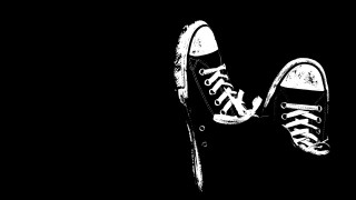 Shoes white laces dark minimalism - the dark free wallpaper
