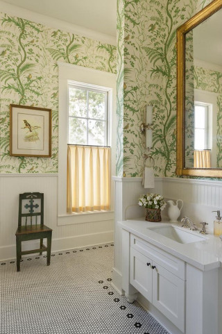 Bathroom sink mirror chair window - anne rigney free wallpaper