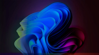 Blue purple swirl black red - a red light in the middle free wallpaper