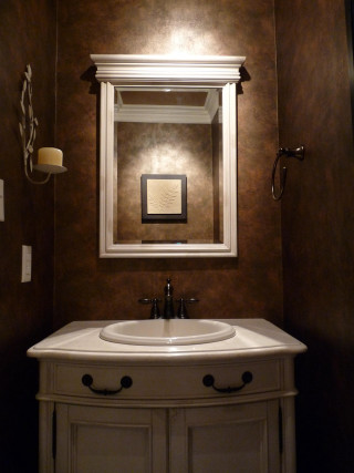 Bathroom sink mirror lights wall - a light free wallpaper