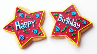 Happy birthday cookies star pastel - decorated free wallpaper