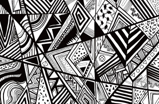 Black white geometric abstract lines - line free wallpaper