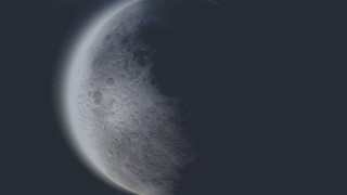 Moon planet star night sky - a white line free wallpaper