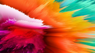 Colorful abstract feathers 3d generative - the middle free wallpaper