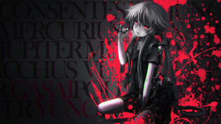 Girl black dress red splatters - gapmoe yandere grimdark free wallpaper