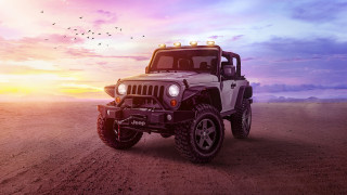 Jeep desert sunset birds purple - the desert free wallpaper