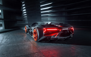 Futuristic car dark room red 5 - panfuturism free wallpaper