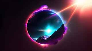 Colorful object center dark space - a dark space free wallpaper