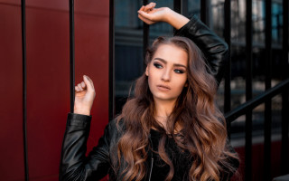 Elina karimova fence portrait blackjacket - a fence free wallpaper