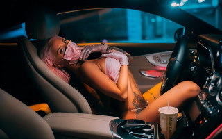 Woman cyberpunk car coffee mask - aramenta dianthe vail free wallpaper for desktop