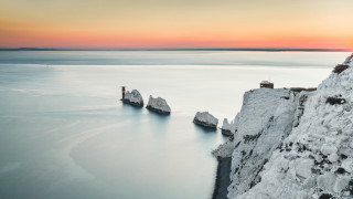 Cliff lighthouse ocean tiltshift awardscenery - a view of a body free wallpaper