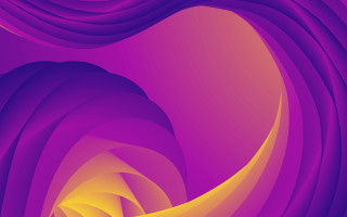 Purple yellow abstract wavy curves - a yellow center in the middle free wallpaper