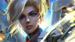 Blonde woman starwars gun fantasy - artgerm free wallpaper for desktop