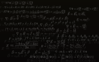 Black background numbers symbols pattern - analytical art free wallpaper