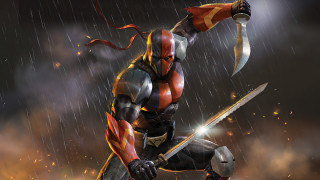 Armor sword rain storm glowing - his hand in free wallpaper