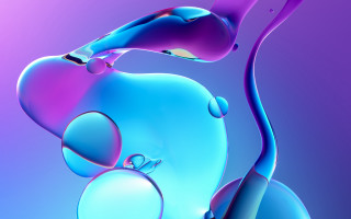 Blue pink gradient 3d balloon - background free wallpaper for desktop
